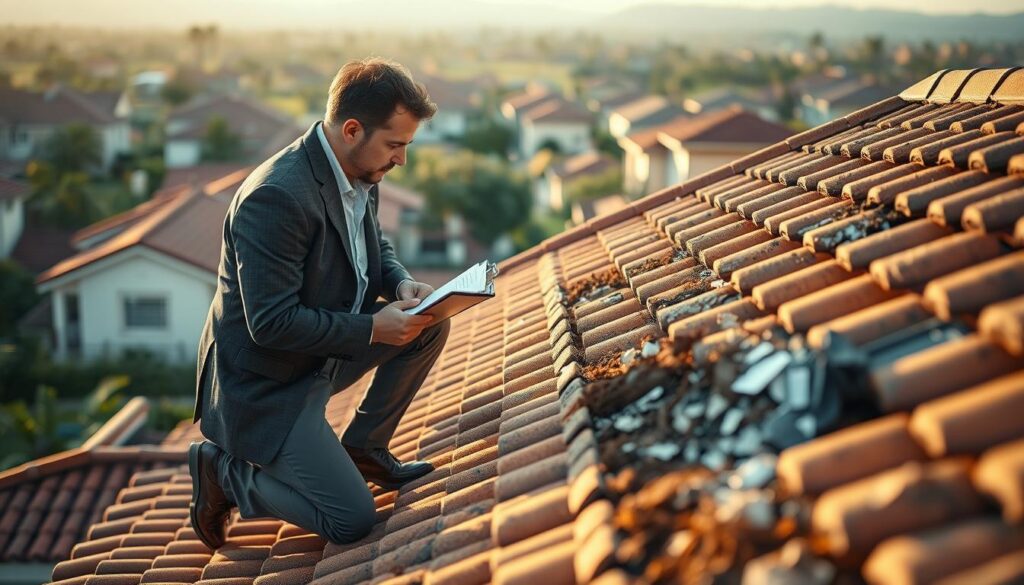 Insurance Adjuster Roof Damage Assessment