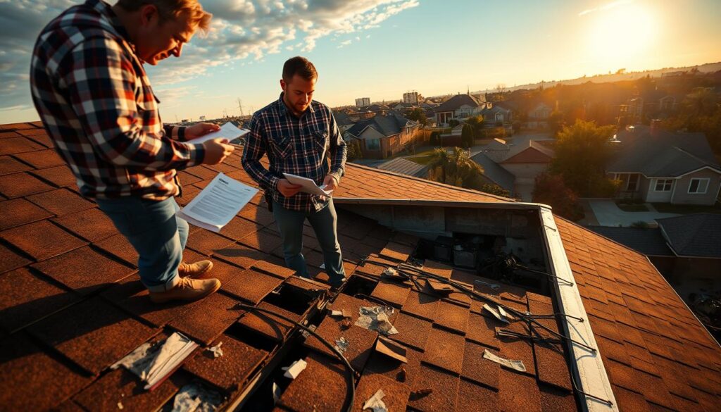 Roof Damage Assessment by Insurance Adjusters