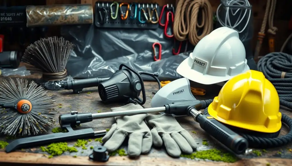 Roof Moss Removal Safety Equipment