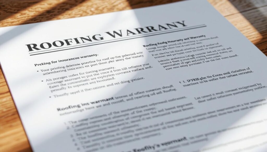 Roofing Warranty Details