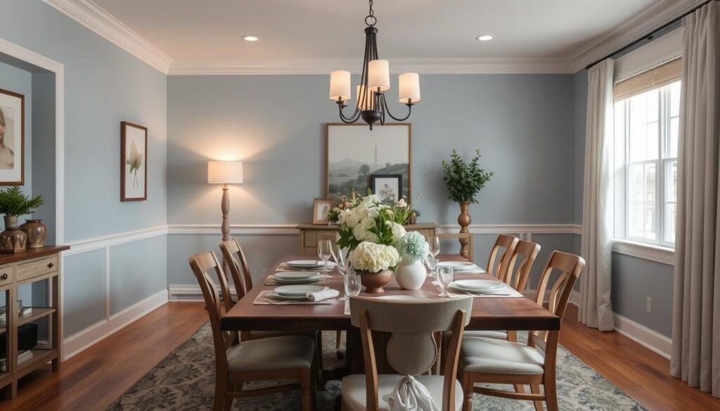 Soft blue wall color schemes