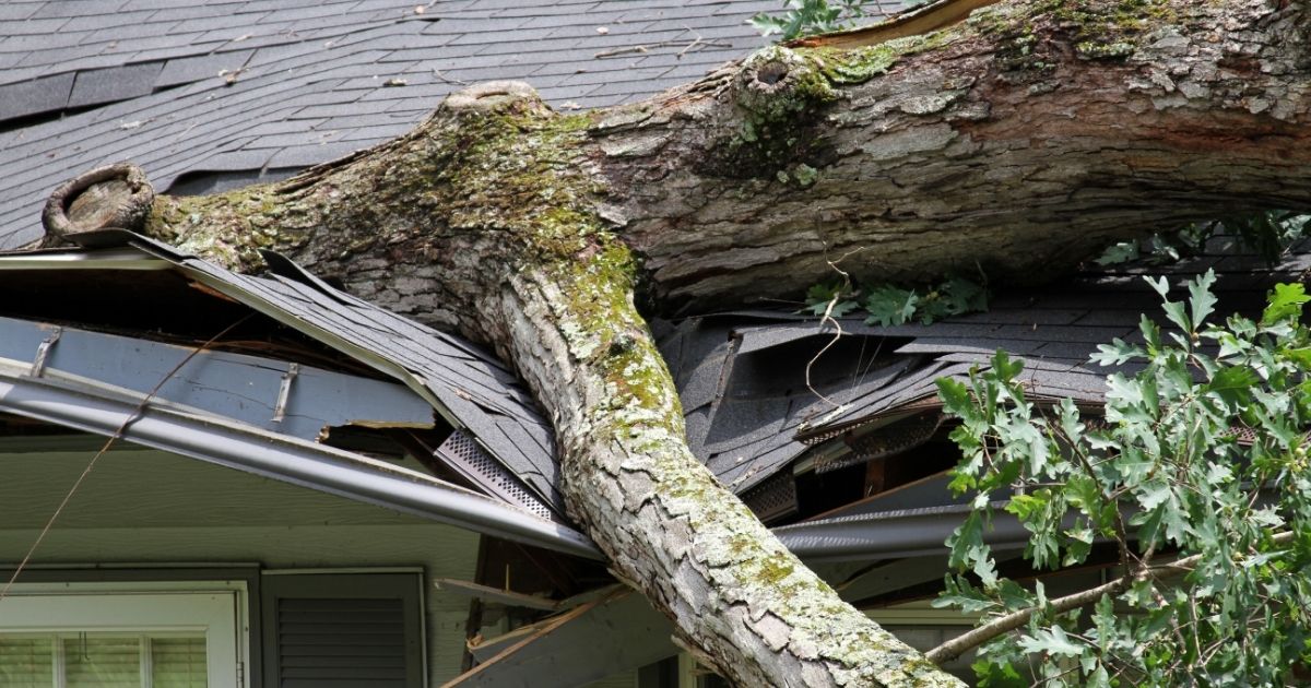 The Rich Co Inc. crew inspecting an emergency storm-damaged roof in Colorado Springs