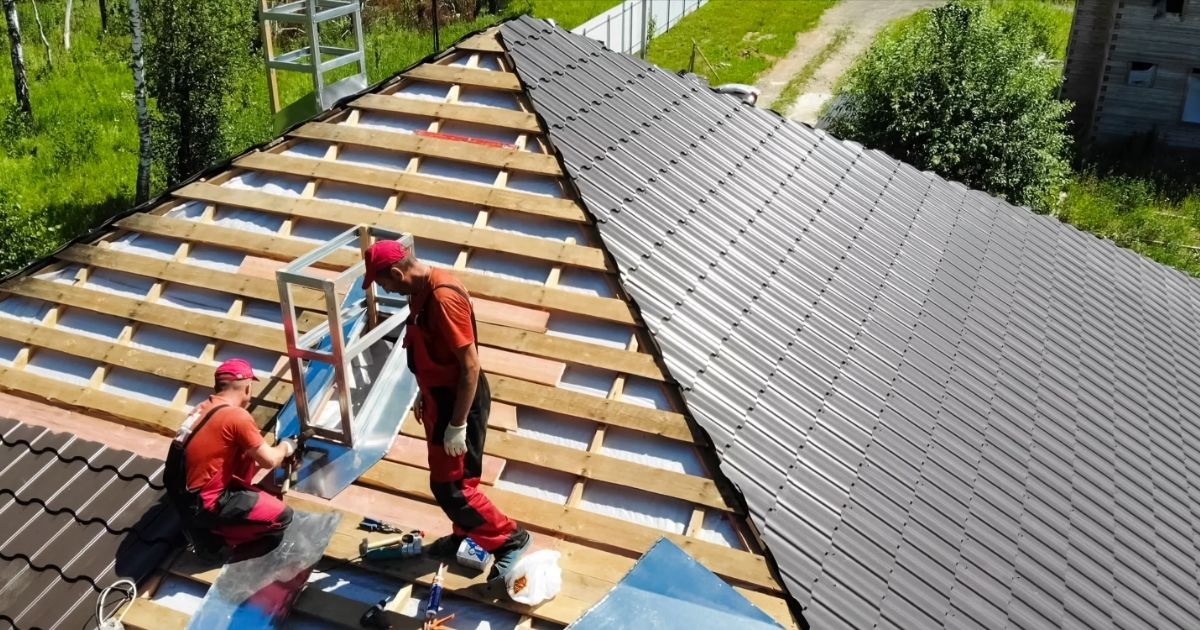 The Rich Co Inc. crew performing a full roof replacement on a Colorado Springs home