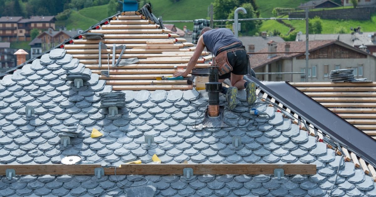The Rich Co Inc. slate roofing project on a Colorado Springs home